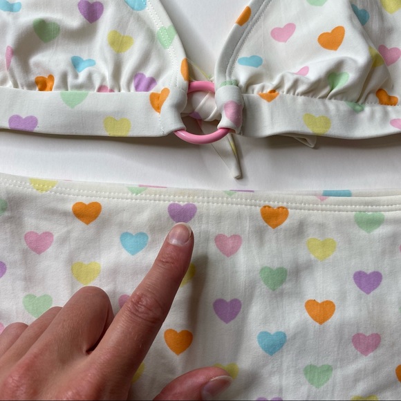 Shoshanna White Hearts Bikini ASO Jessica Simpson Newlyweds Small - Picture 12 of 16